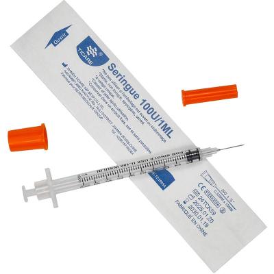 Insulin Syringe with Needle – Small Gauge Disposable Syringe for Safe Home Use from TICARE HEALTH