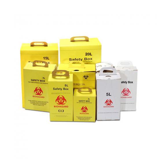 Biohzard 5L Paper Safety Box for Sharps Container - TICARE HEALTH
