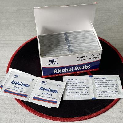 Disposable Skin antiseptic medical alcohol prep pad supplier